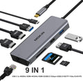 MOKiN 4K HUB HDMI Adapter accessories Docking Station 10Gbps 3 USB 3.1, SD/TF card,100W PD,for MacBook Pro Air M1 M2  USB to Hub