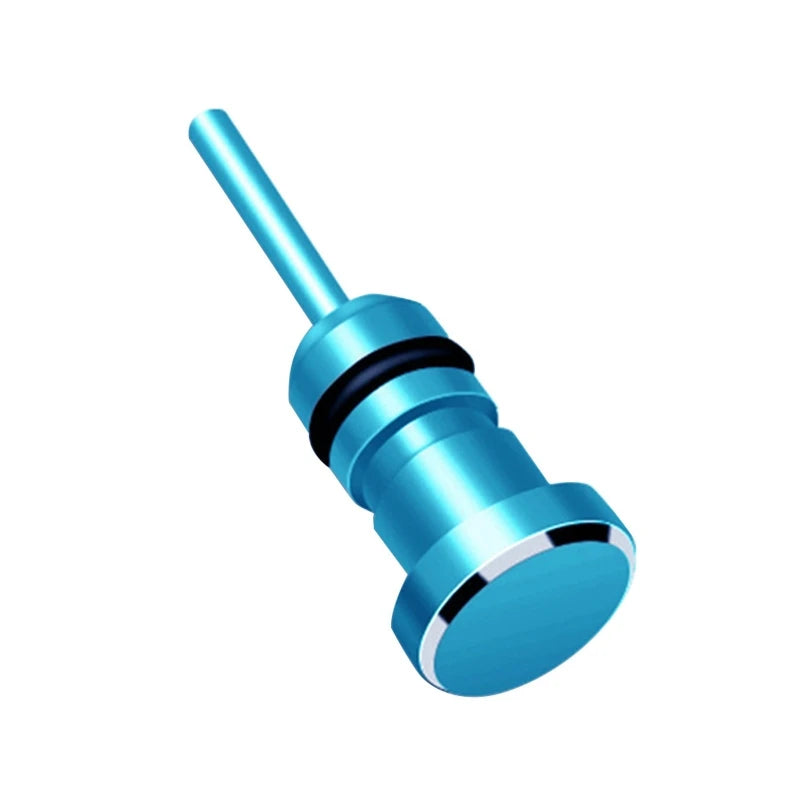 Y1UB Anti Dust Plugs Assorted Colors Charging Port Cover Headphone Jack Protector 1Piece Aluminum Alloy Card Retrieve