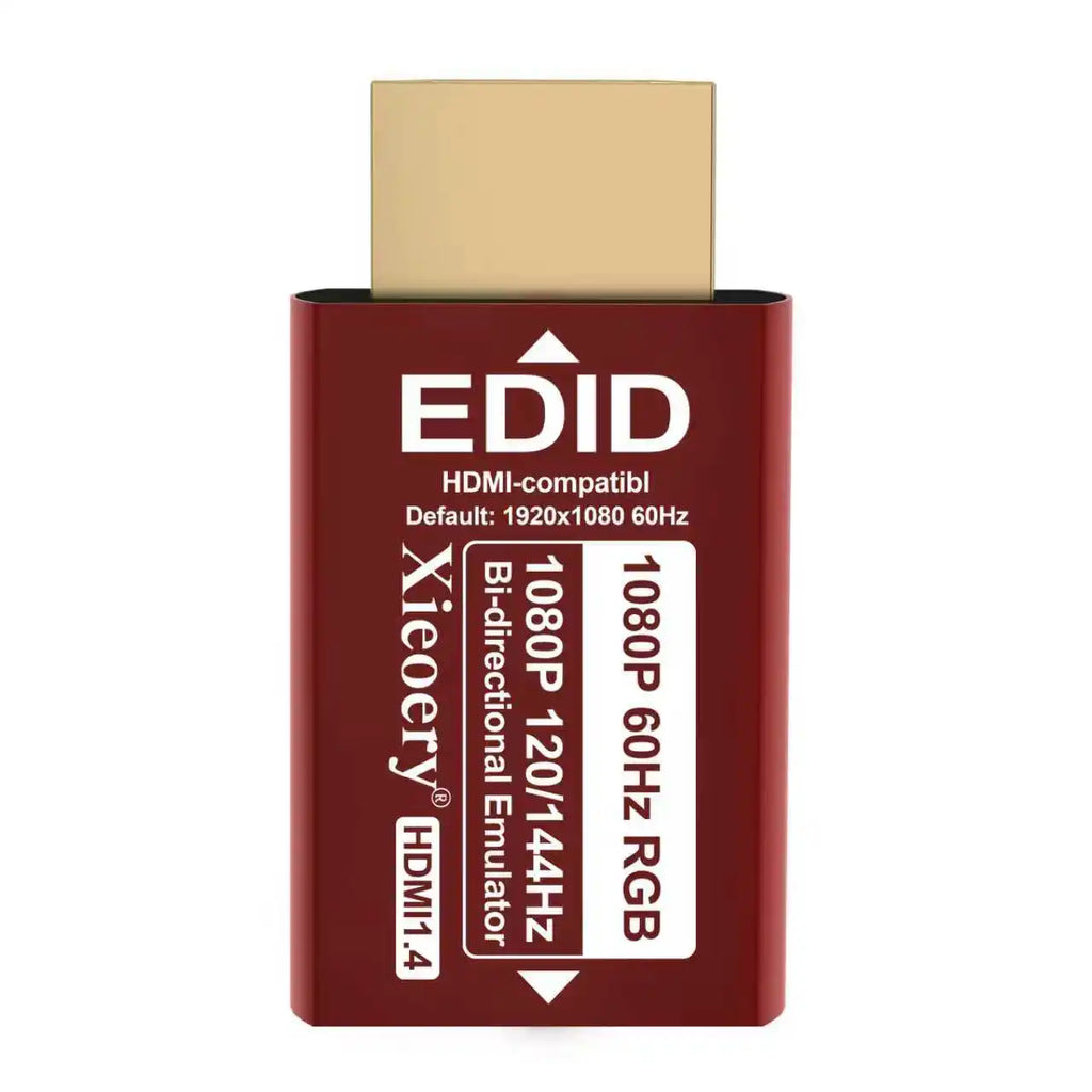 HDMI EDID Emulator 1080P 60Hz RGB Default, UHD Dummy Display Adapter for Remote Access, GPU Rigs, KVM, 4K/2K Ultra-Wide