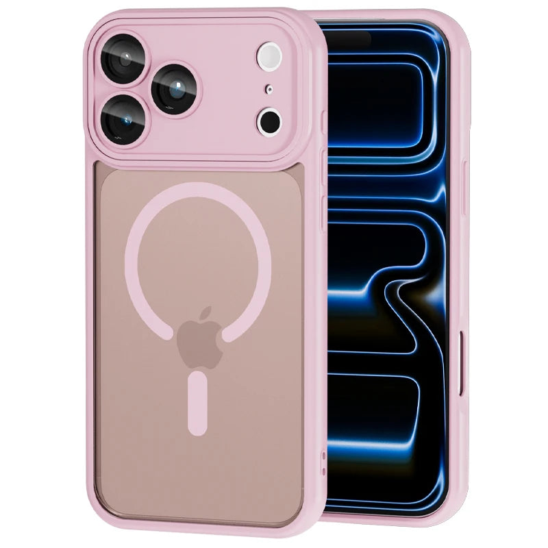 Luxury Frosted Phone Case For iPhone 17 16 15 14 13 12 11 Pro Max 16 15 Plus 17 Pro For Magsafe Matte Transparent Magnetic Cover