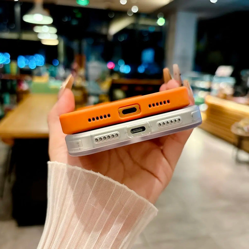 Luxury Frosted Phone Case For iPhone 17 16 15 14 13 12 11 Pro Max 16 15 Plus 17 Pro For Magsafe Matte Transparent Magnetic Cover