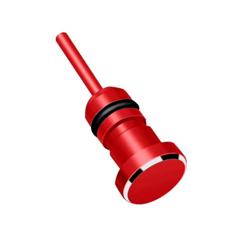 Y1UB Anti Dust Plugs Assorted Colors Charging Port Cover Headphone Jack Protector 1Piece Aluminum Alloy Card Retrieve