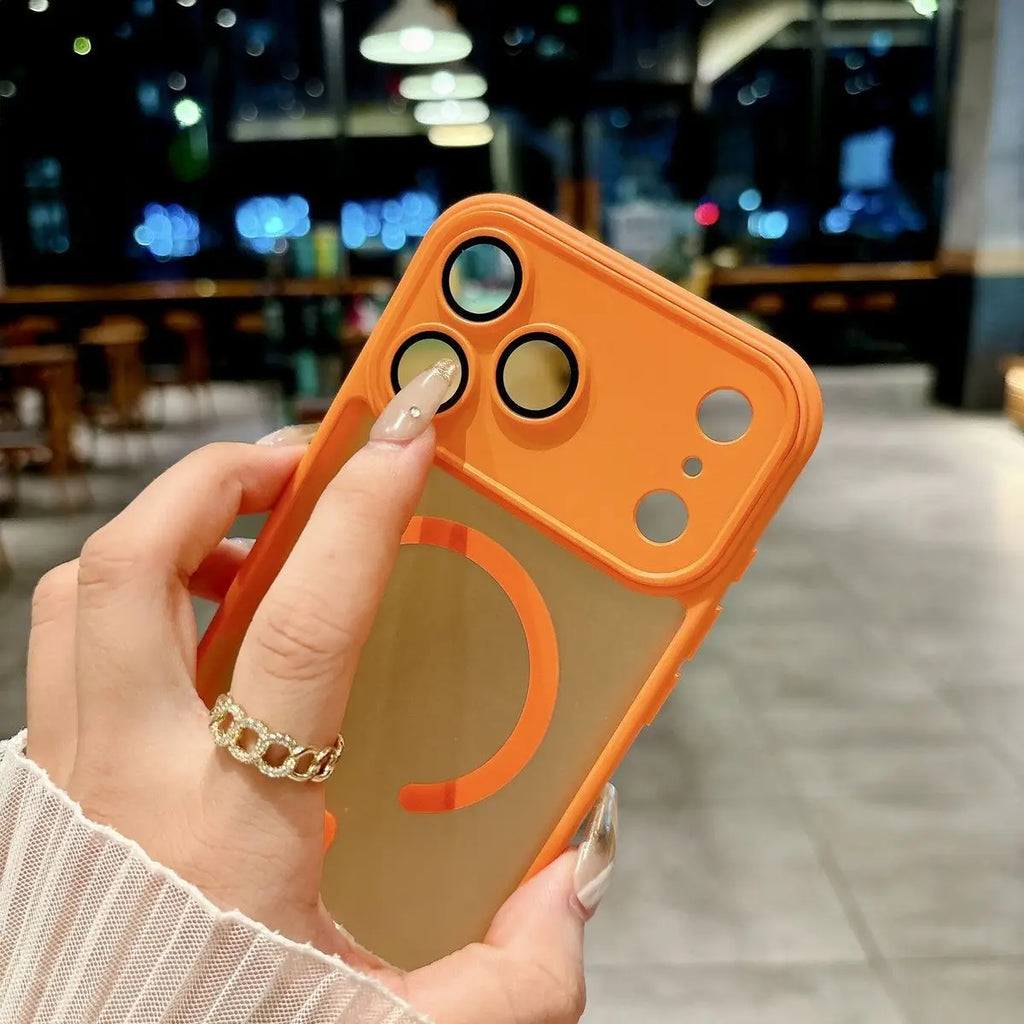 Luxury Frosted Phone Case For iPhone 17 16 15 14 13 12 11 Pro Max 16 15 Plus 17 Pro For Magsafe Matte Transparent Magnetic Cover