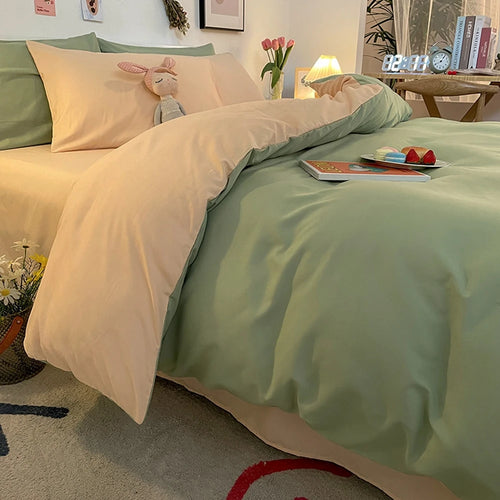 1 pc housse de couette 220x240 White White Gray Color Duvet Cover Double Size funda nordica cama 150 Queen/King Size Bed Cover
